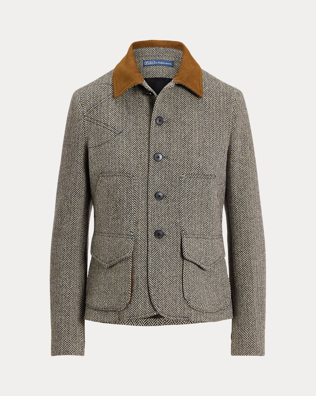 Polo Ralph Lauren Suede-Trim Herringbone Jacket