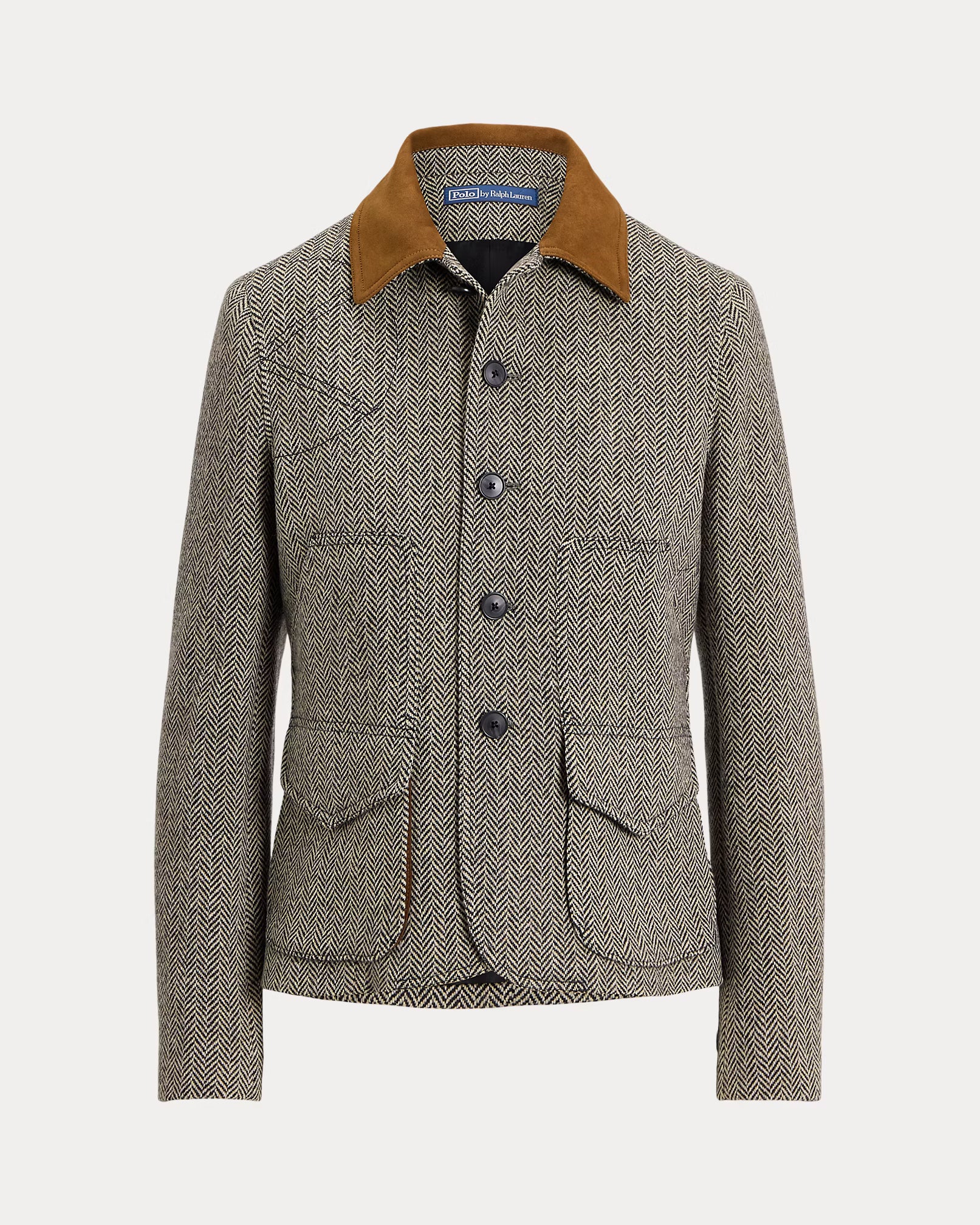 Polo Ralph Lauren Suede-Trim Herringbone Jacket