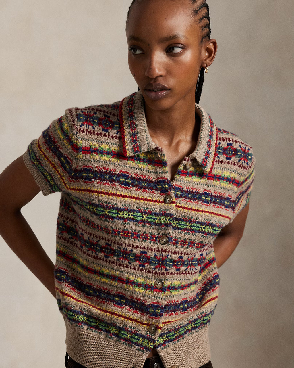 Polo Ralph Lauren Fair Isle Short-Sleeve Cardigan