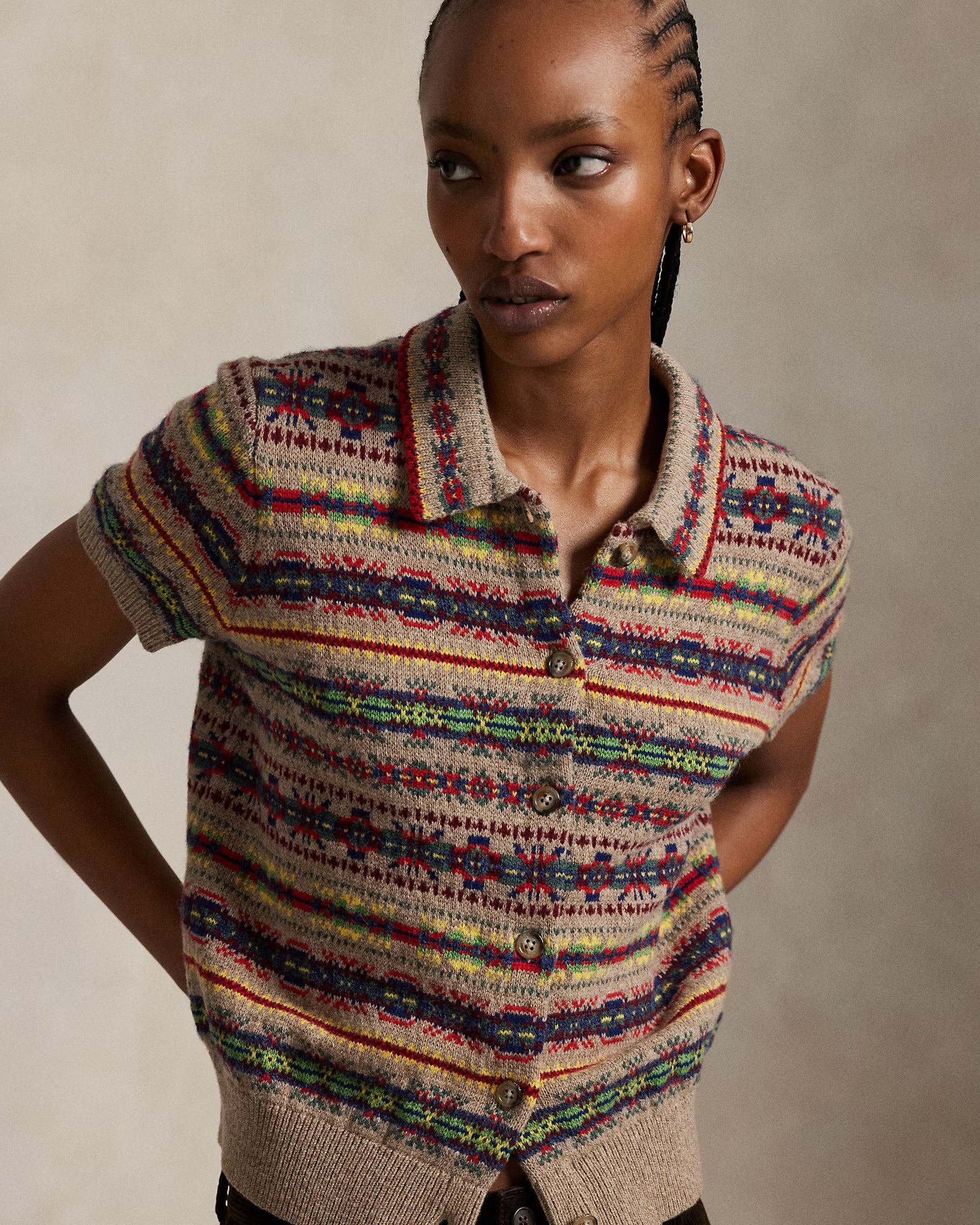 Polo Ralph Lauren Fair Isle Short-Sleeve Cardigan