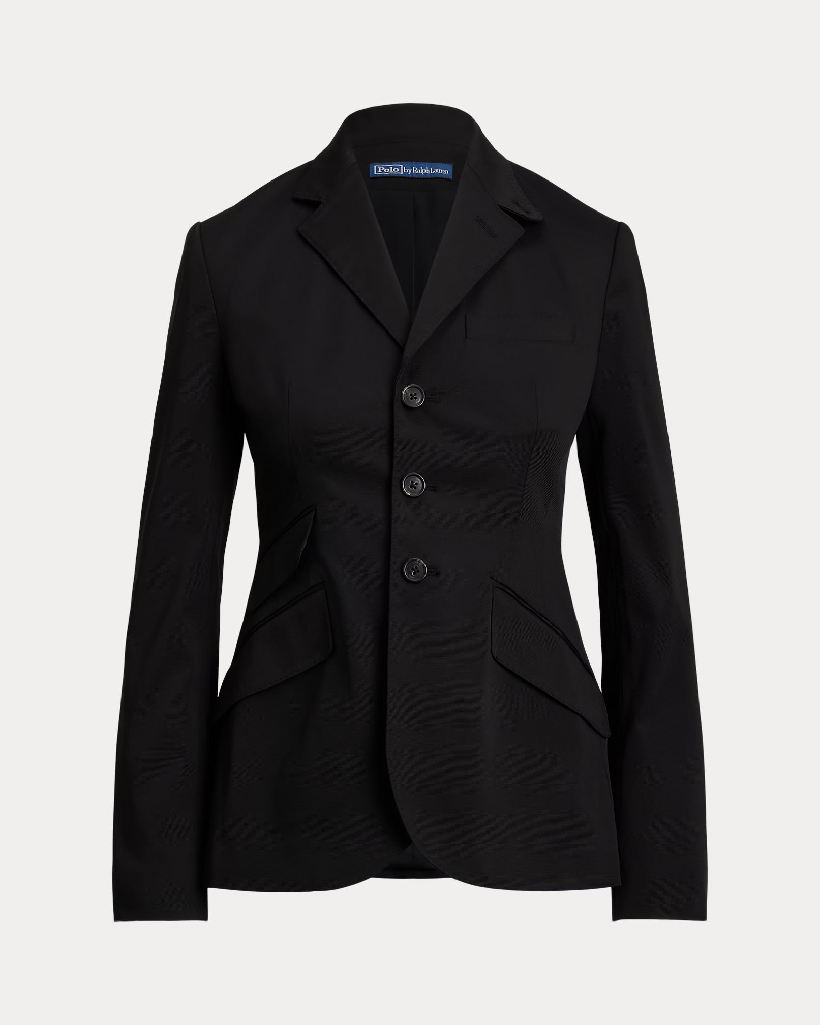 Polo Ralph Lauren Single-Breasted Satin Hacking Jacket - Black