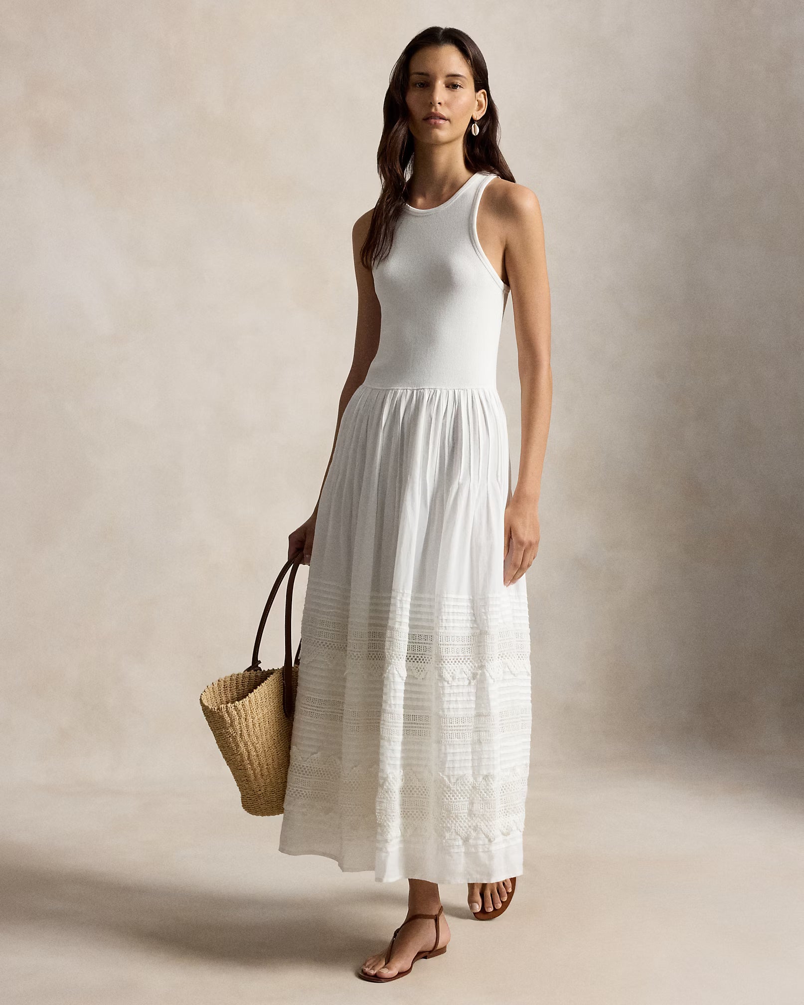 Polo Ralph Lauren Lace-Trim Tank Dress