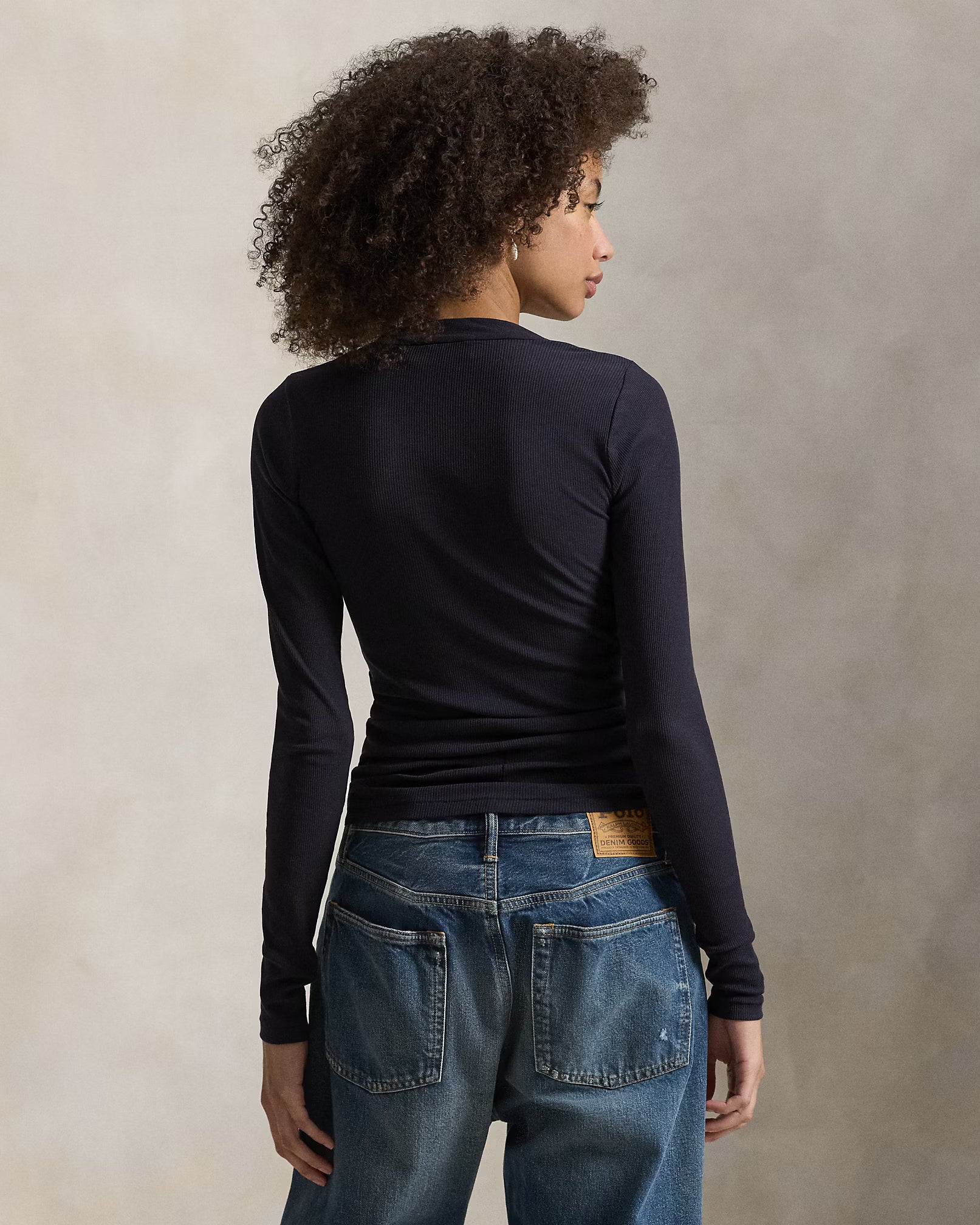 Polo Ralph Lauren Ribbed Cotton Henley Shirt - Atlantic