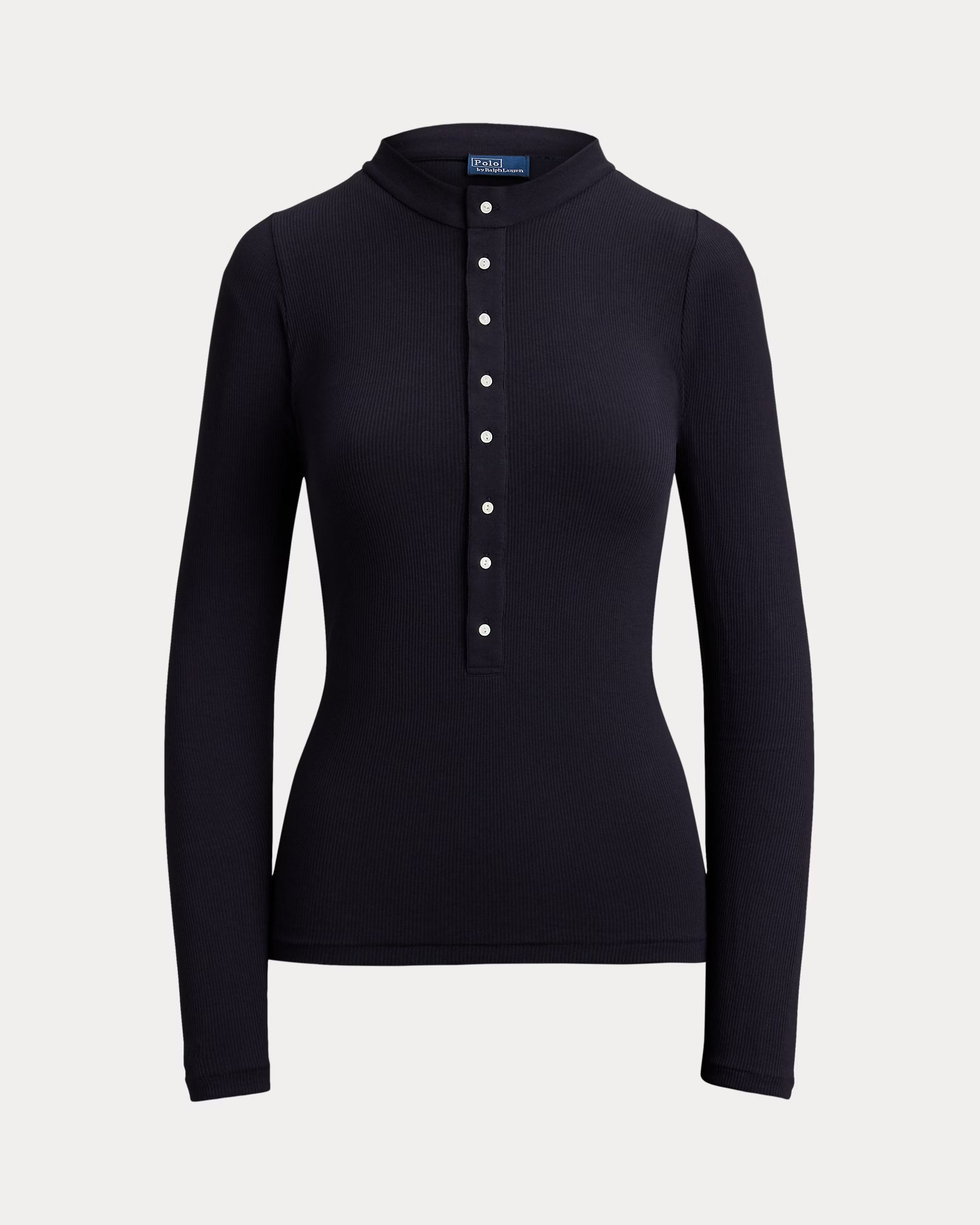 Polo Ralph Lauren Ribbed Cotton Henley Shirt - Atlantic