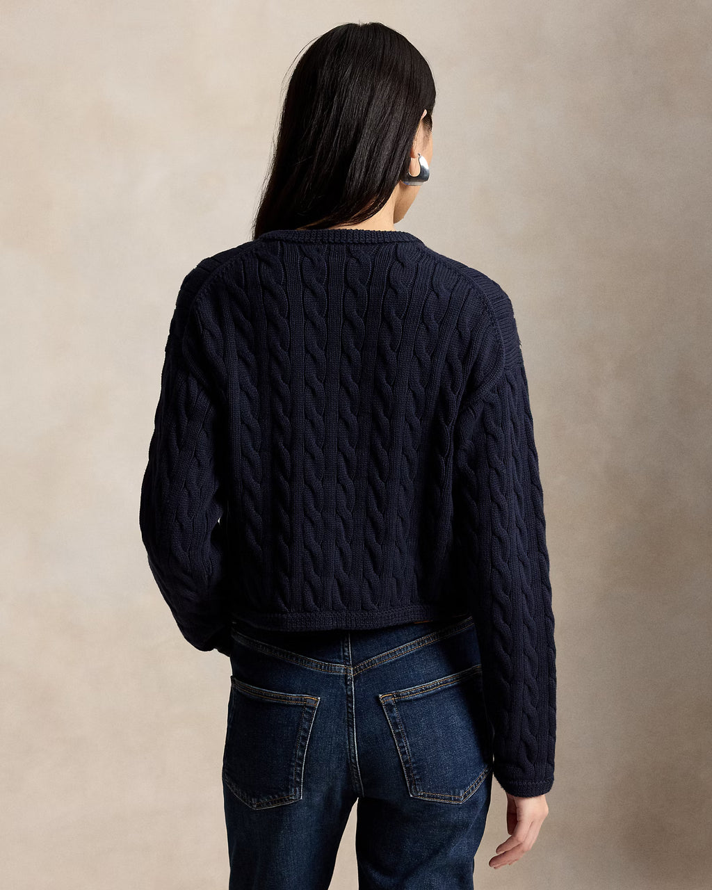 Polo Ralph Lauren Cable-Knit Cotton-Blend Cardigan - Hunter Navy