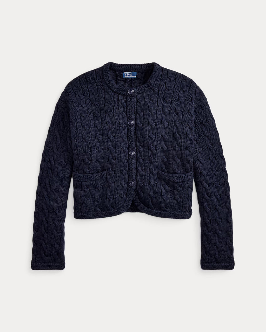 Polo Ralph Lauren Cable-Knit Cotton-Blend Cardigan - Hunter Navy