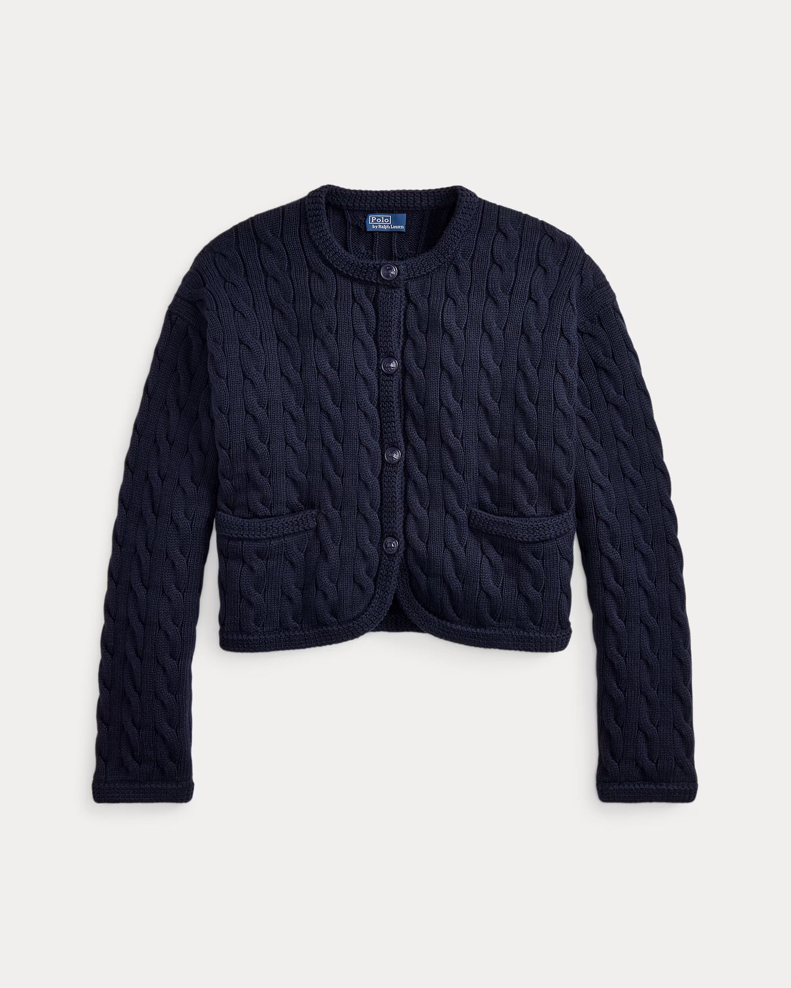 Polo Ralph Lauren Cable-Knit Cotton-Blend Cardigan - Hunter Navy