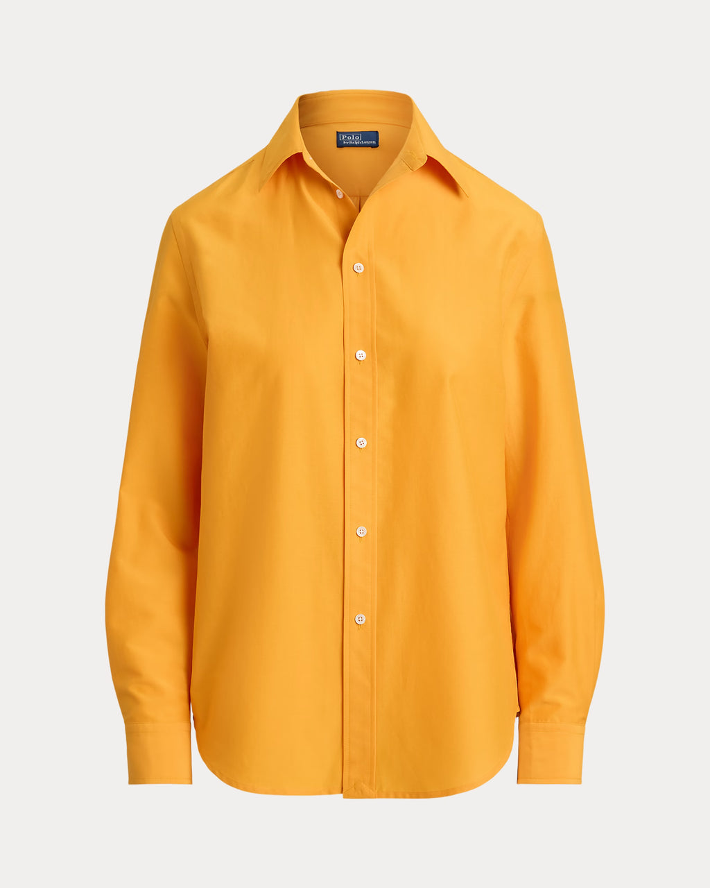 Polo Ralph Lauren Relaxed Fit Cotton-Silk Shirt - Satsuma Orange