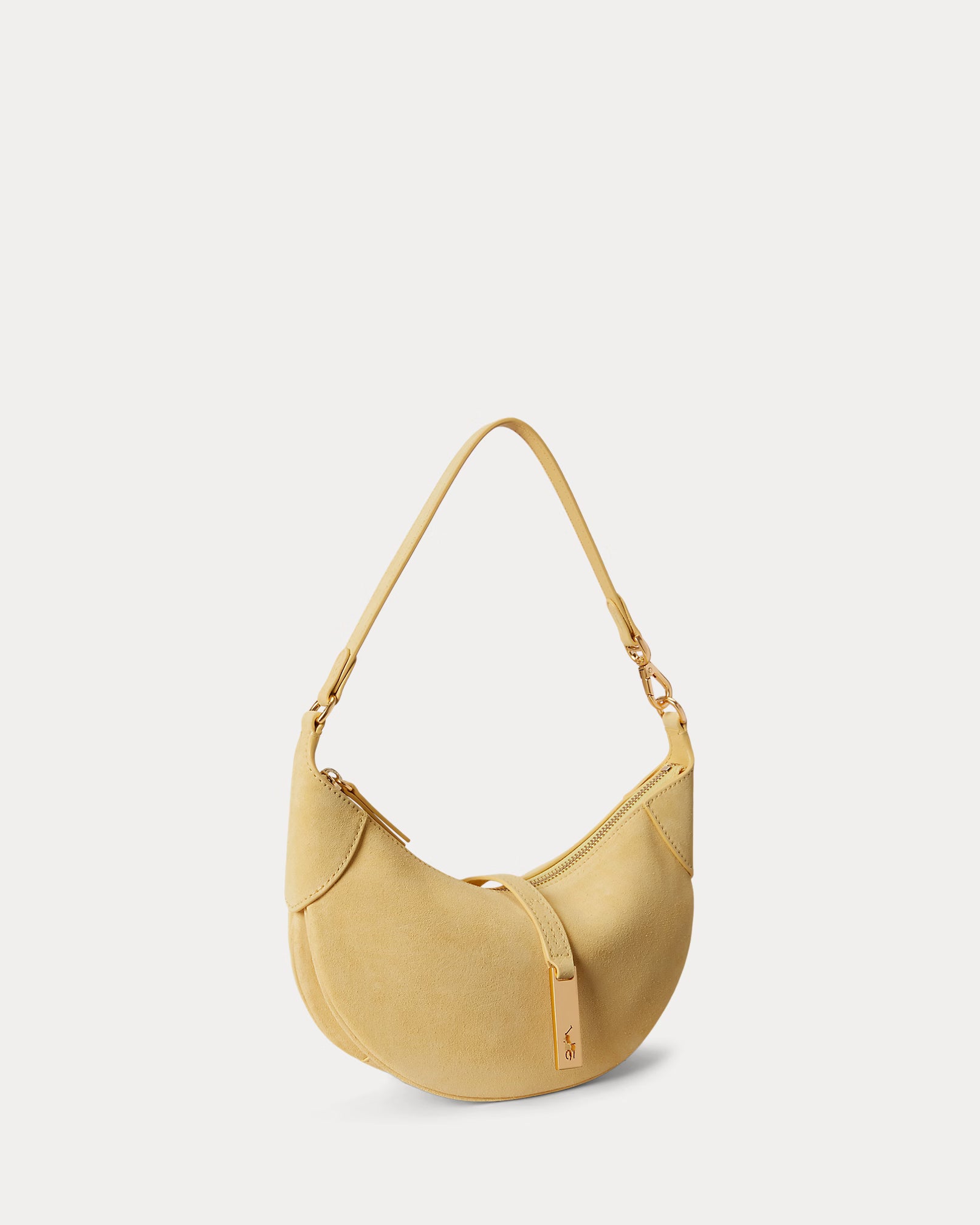 Polo Ralph Lauren Polo ID Suede Mini Shoulder Bag - Lemon Meringue