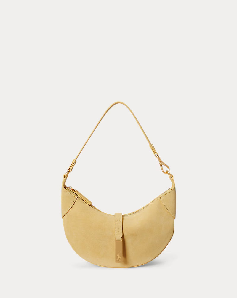 Polo Ralph Lauren Polo ID Suede Mini Shoulder Bag - Lemon Meringue