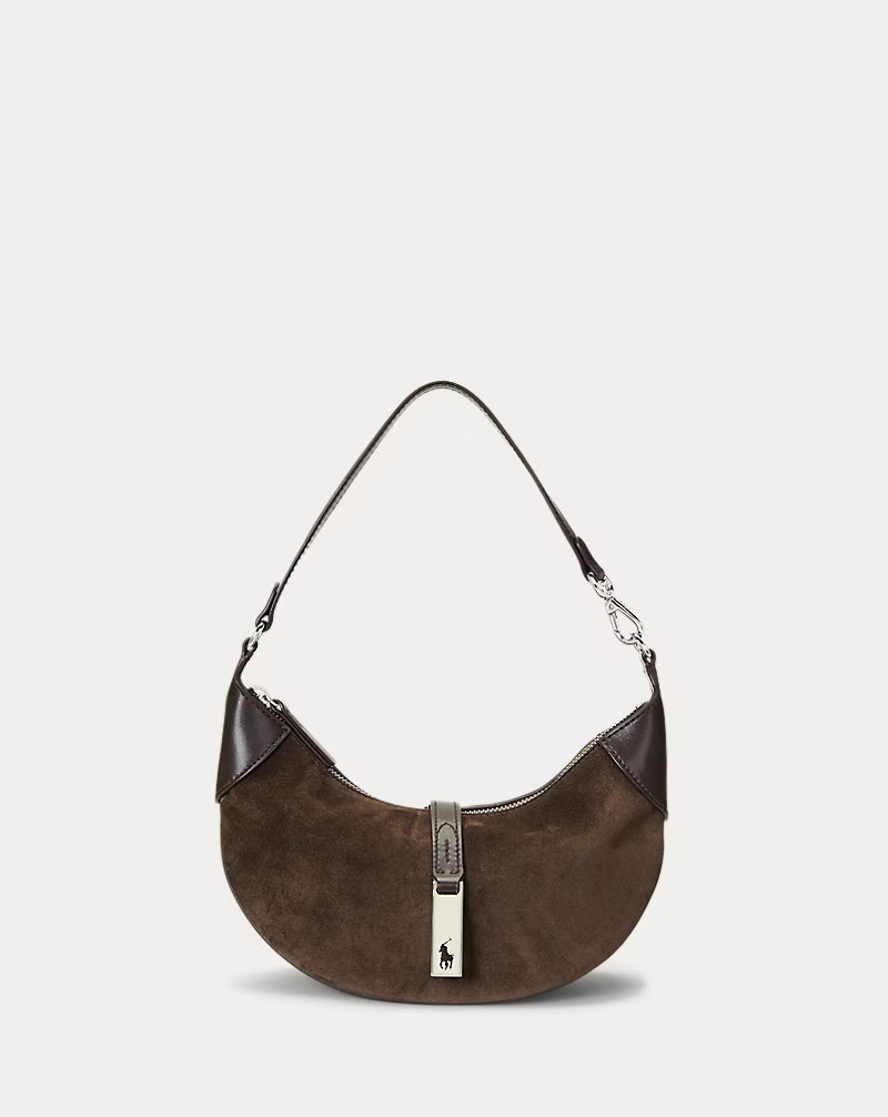 Polo Ralph Lauren Polo ID Suede Mini Shoulder Bag - Brown