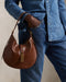 Polo Ralph Lauren Polo ID Leather Small Shoulder Bag  -  Brown