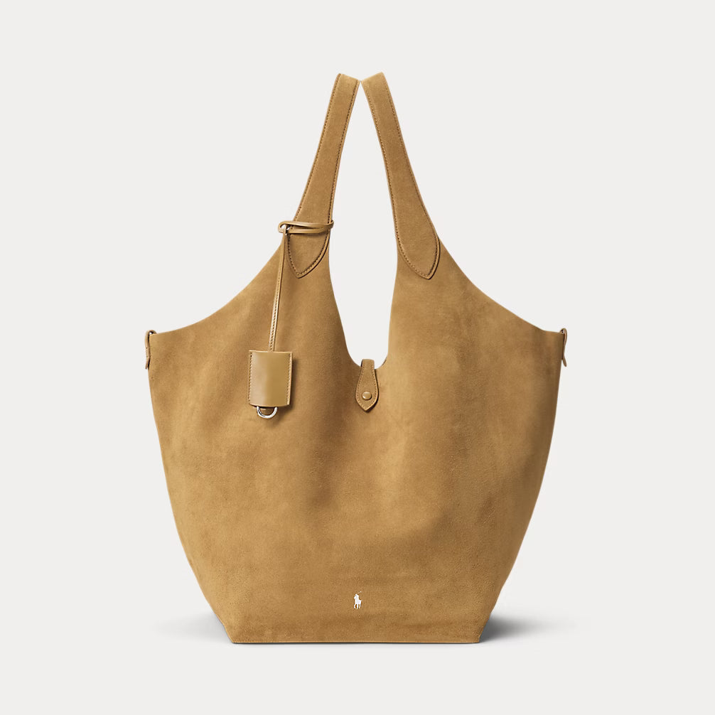 Polo Ralph Lauren Polo Play Suede Large Tote - Camel