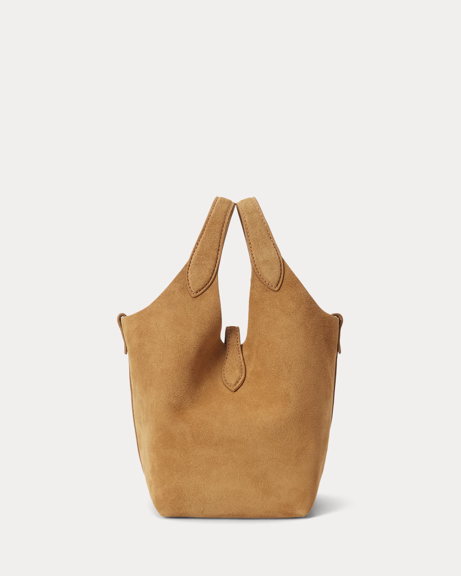 Polo Ralph Lauren Polo Play Suede Small Tote & Crossbody- Caramel