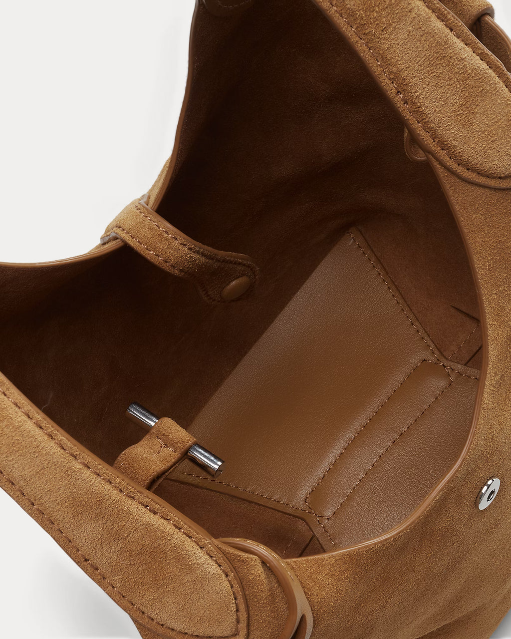 Polo Ralph Lauren Polo Play Suede Small Tote & Crossbody- Caramel