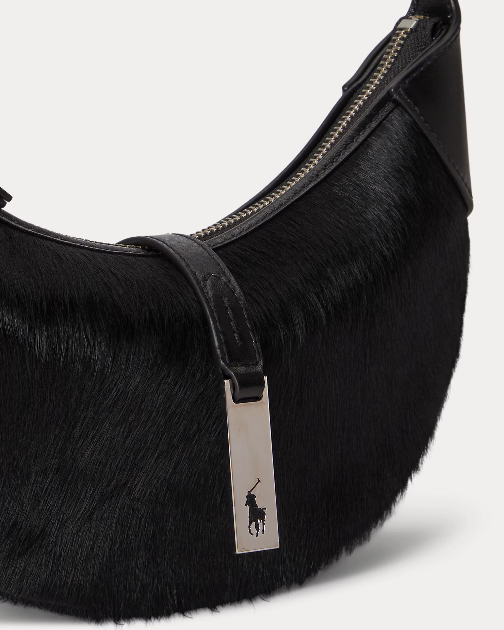 Polo Ralph Lauren Polo ID Haircalf Mini Shoulder Bag - Black