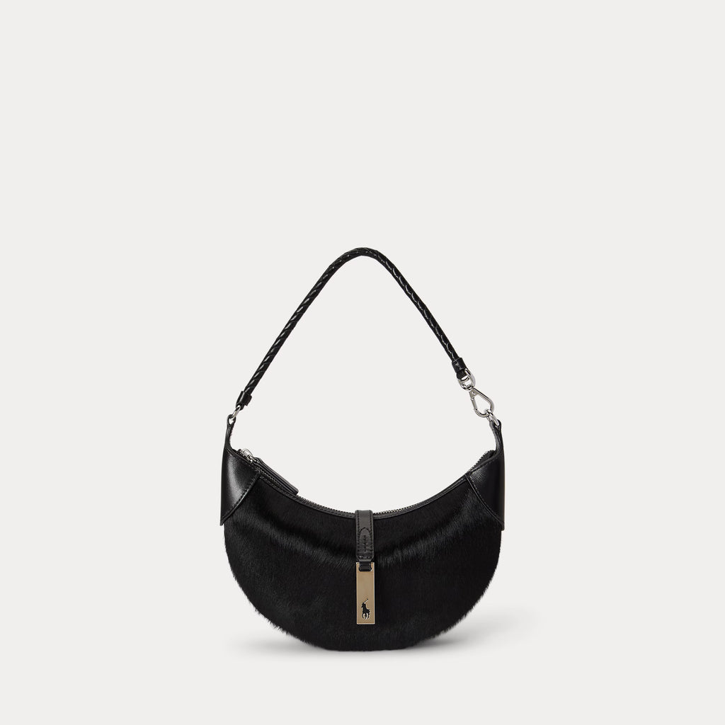 Polo Ralph Lauren Polo ID Haircalf Mini Shoulder Bag - Black