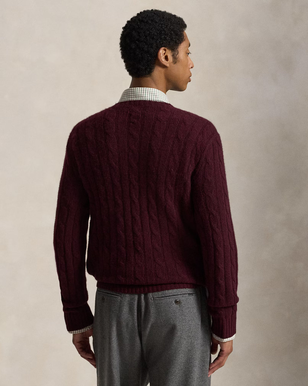 Polo Ralph Lauren The Iconic Cable-Knit Cashmere Sweater - Merlot Wine Heather