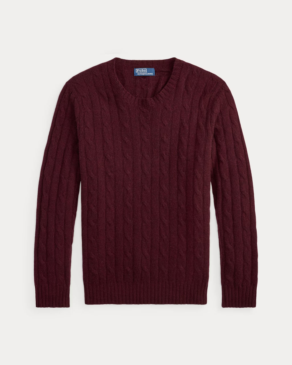 Polo Ralph Lauren The Iconic Cable-Knit Cashmere Sweater - Merlot Wine Heather