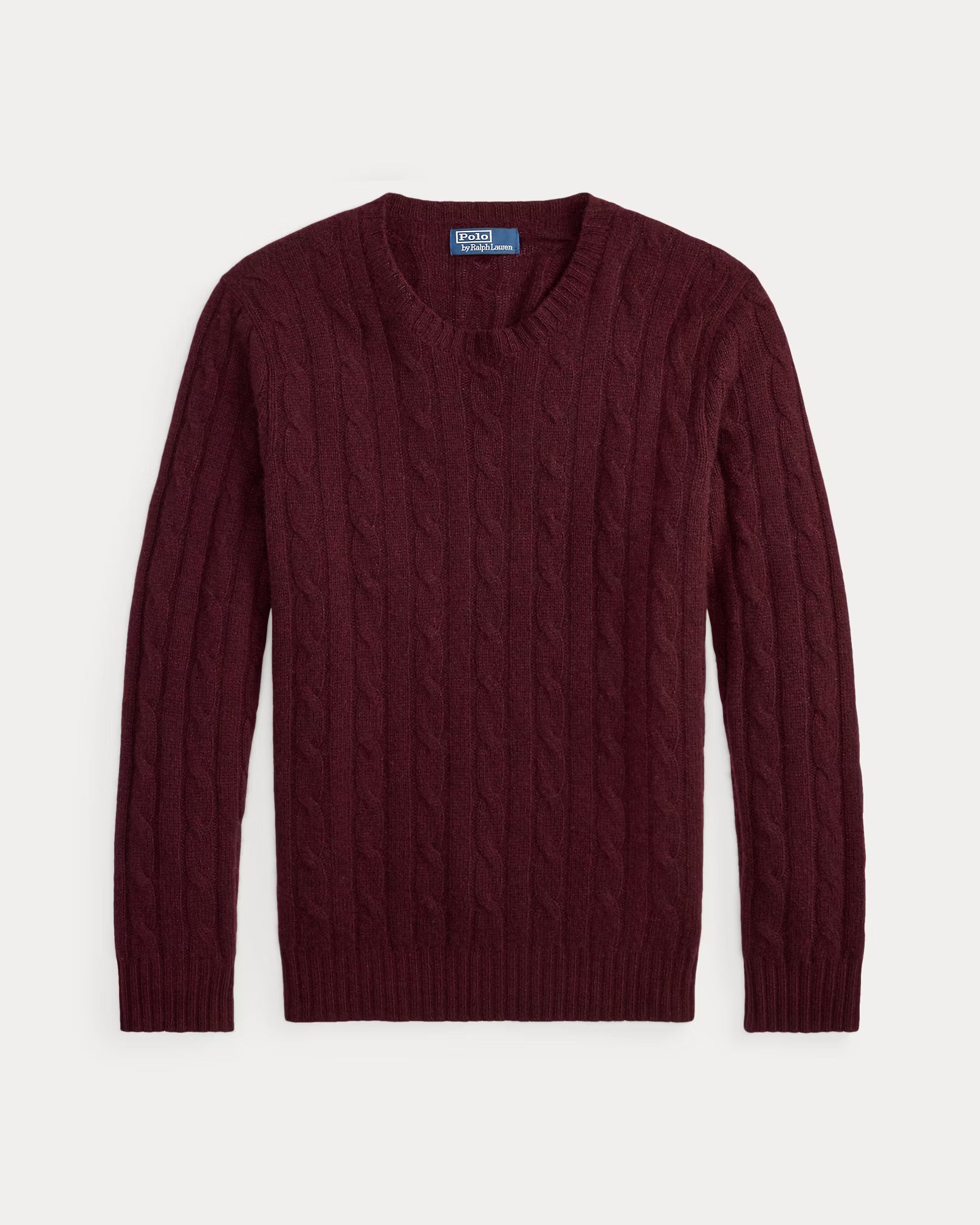 Polo Ralph Lauren The Iconic Cable-Knit Cashmere Sweater - Merlot Wine Heather