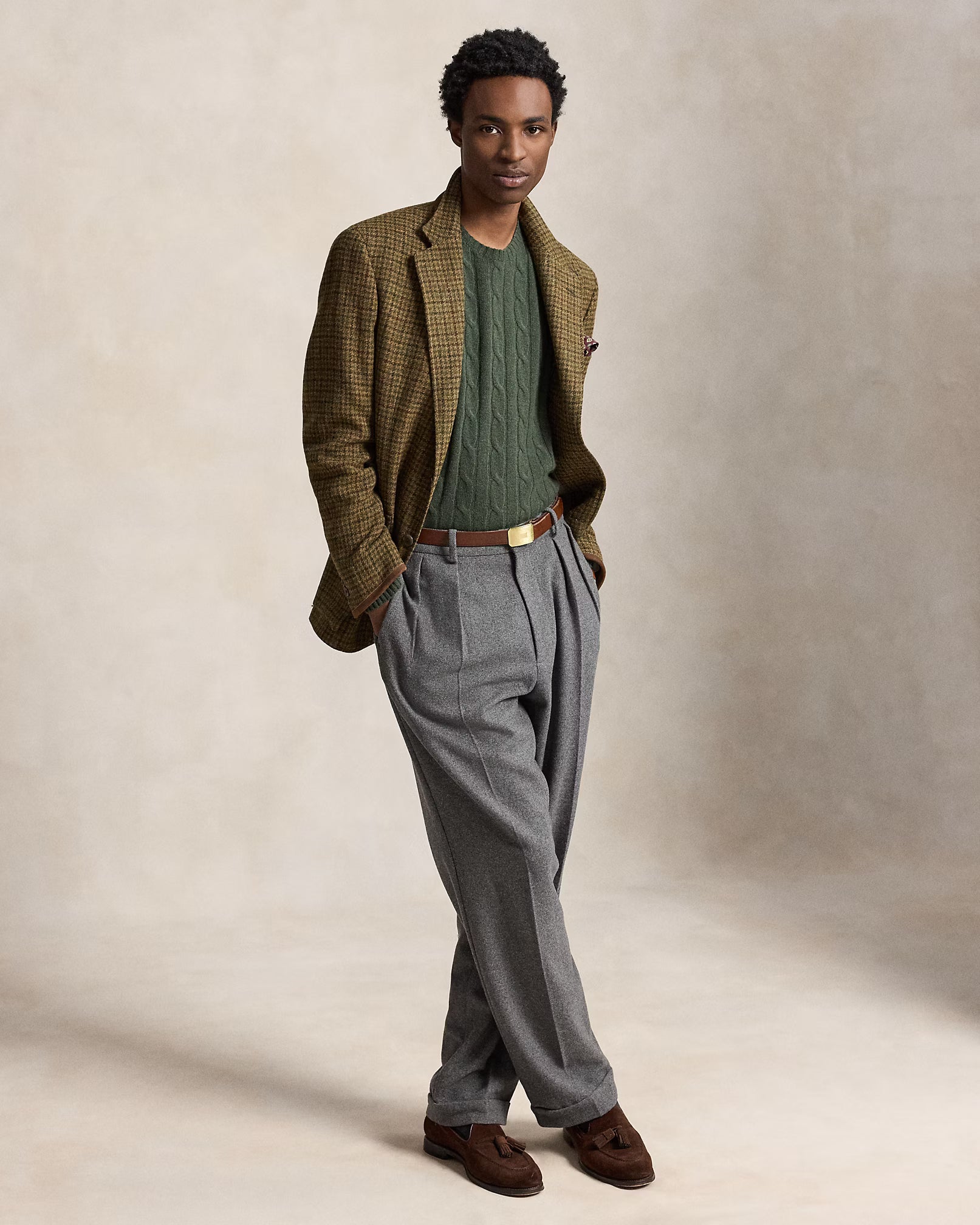Polo Ralph Lauren The Iconic Cable-Knit Cashmere Sweater - Pine Heather