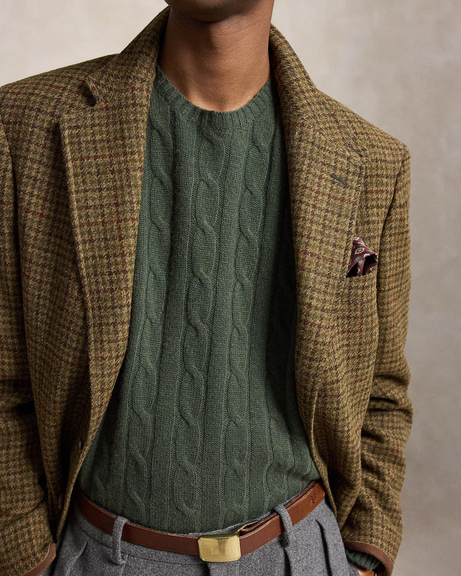 Polo Ralph Lauren The Iconic Cable-Knit Cashmere Sweater - Pine Heather