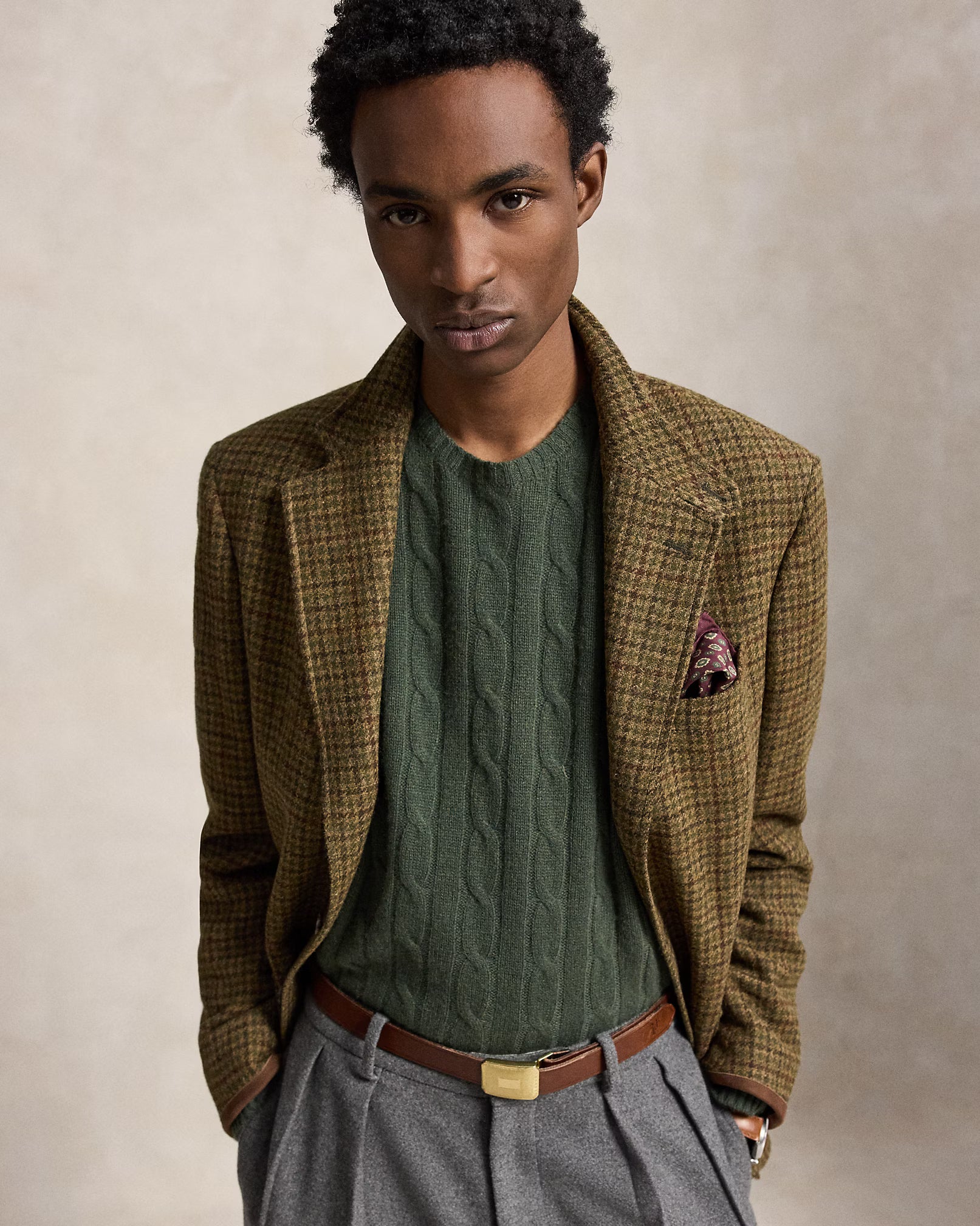 Polo Ralph Lauren The Iconic Cable-Knit Cashmere Sweater - Pine Heather