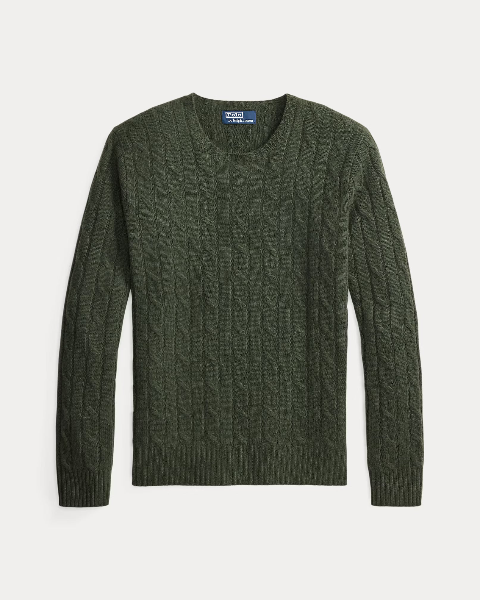 Polo Ralph Lauren The Iconic Cable-Knit Cashmere Sweater - Pine Heather