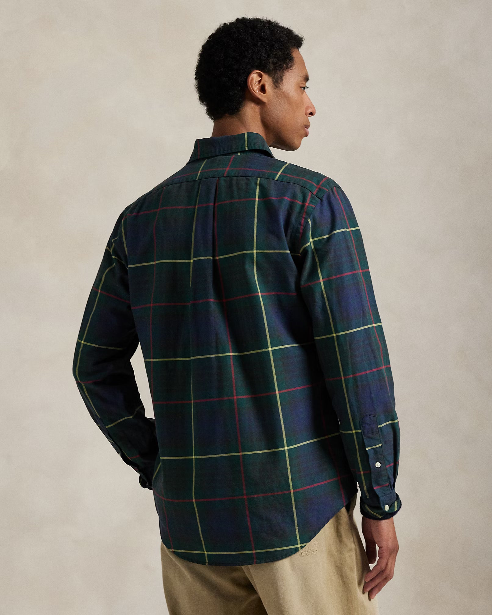 Polo Ralph Lauren Classic Fit Plaid Oxford Shirt - Green Navy Multi