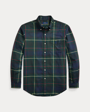 Polo Ralph Lauren Classic Fit Plaid Oxford Shirt - Green Navy Multi