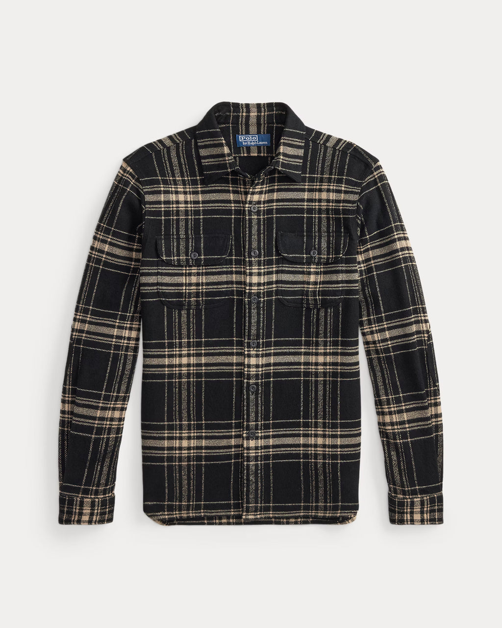 Polo Ralph Lauren Classic Fit Plaid Flannel Workshirt - Black Cream