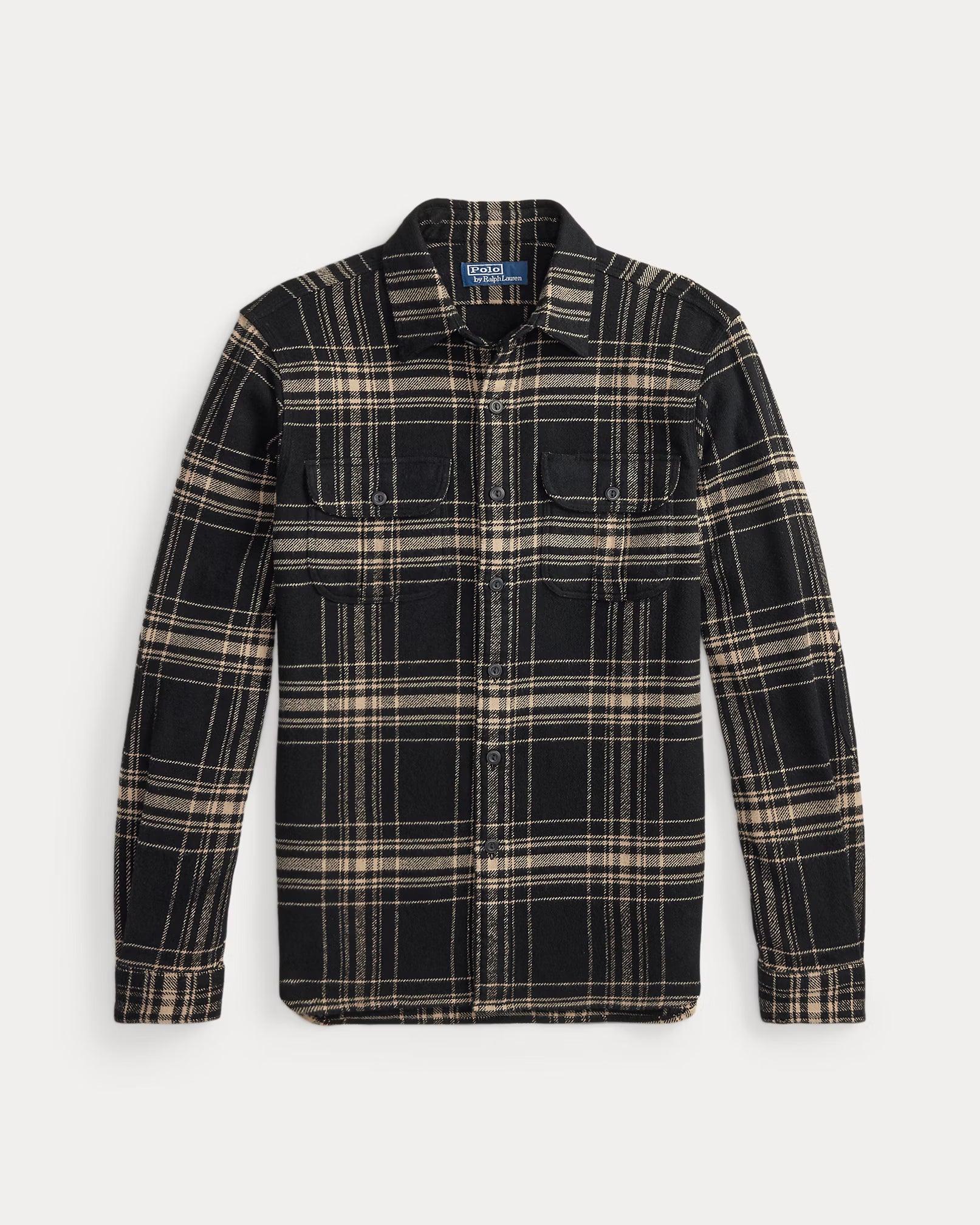 Polo Ralph Lauren Classic Fit Plaid Flannel Workshirt - Black Cream