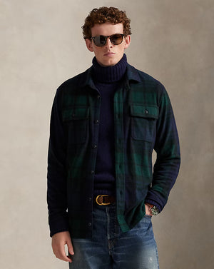 Polo Ralph Lauren Plaid Knit Overshirt - Blackwatch Plaid