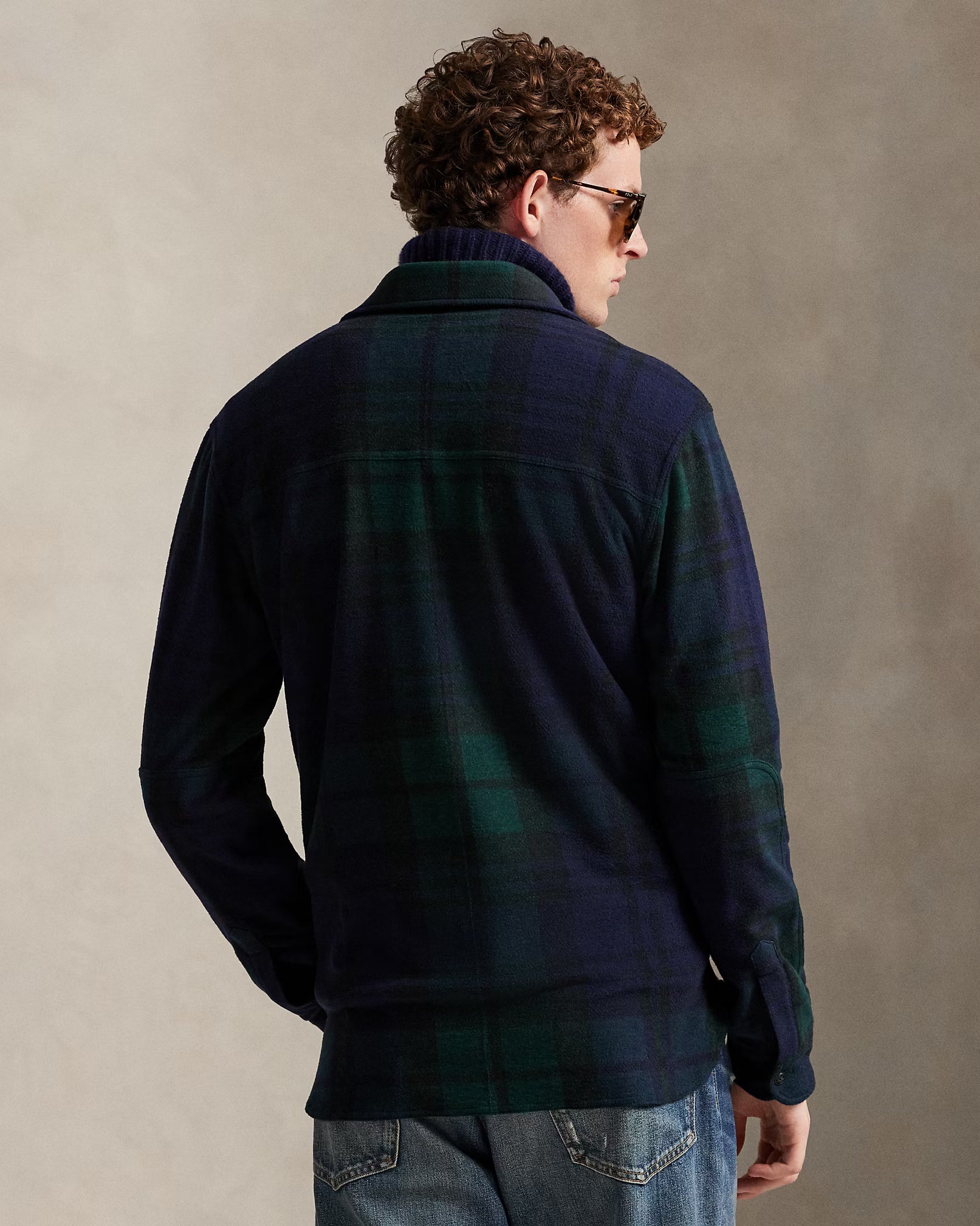 Polo Ralph Lauren Plaid Knit Overshirt - Blackwatch Plaid