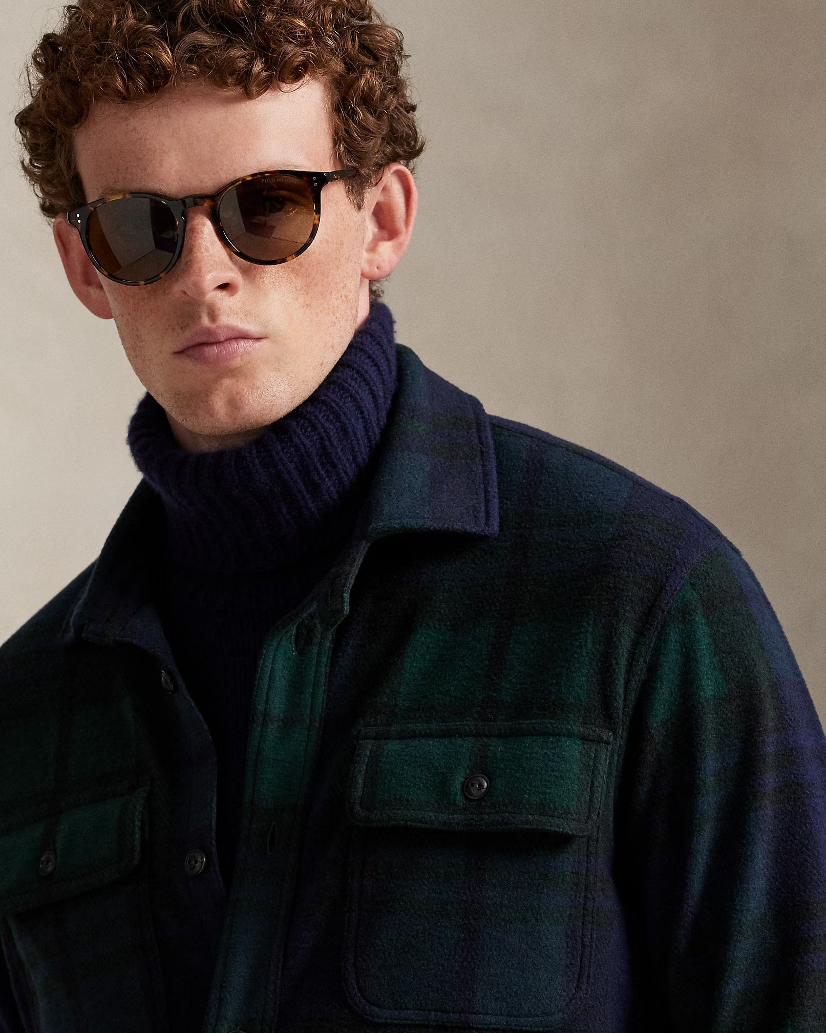 Polo Ralph Lauren Plaid Knit Overshirt - Blackwatch Plaid