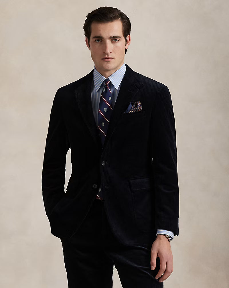 Polo Ralph Lauren Tailored Fit Corduroy Suit Jacket - Fall Navy Polo Ralph Lauren Tailored Fit Corduroy Suit Jacket - Fall Navy