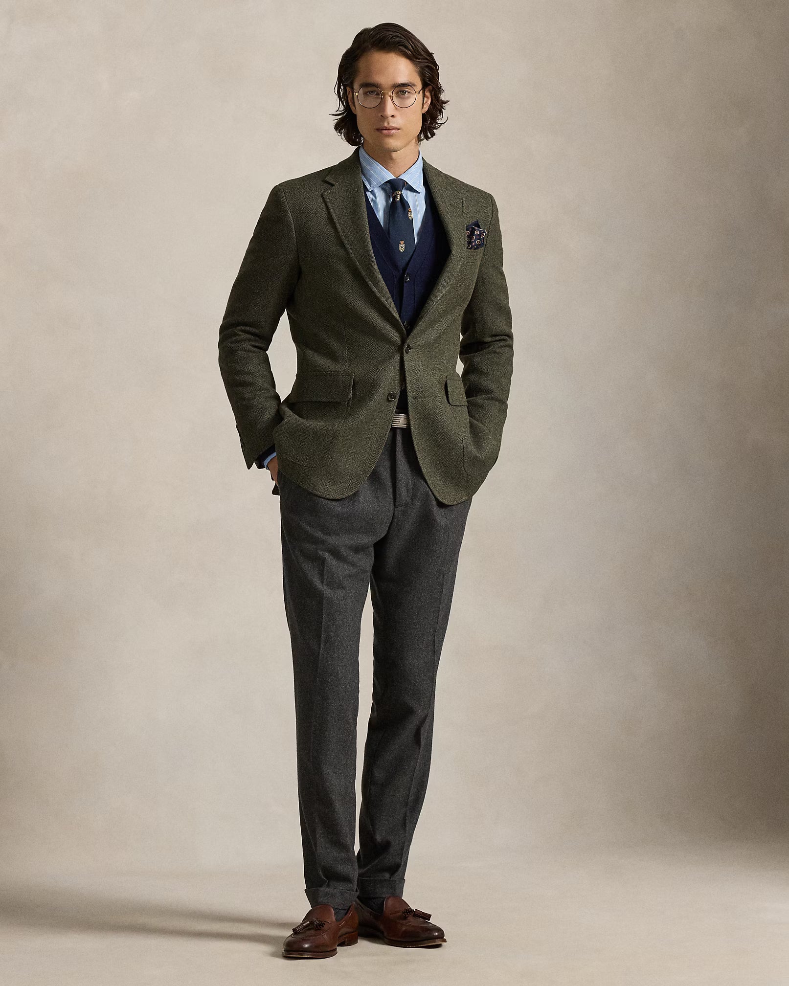 Polo Ralph Lauren Tailored Herringbone Sport Coat - Loden Multi
