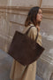 Little Liffner Sprout Tote - Dark Brown Suede