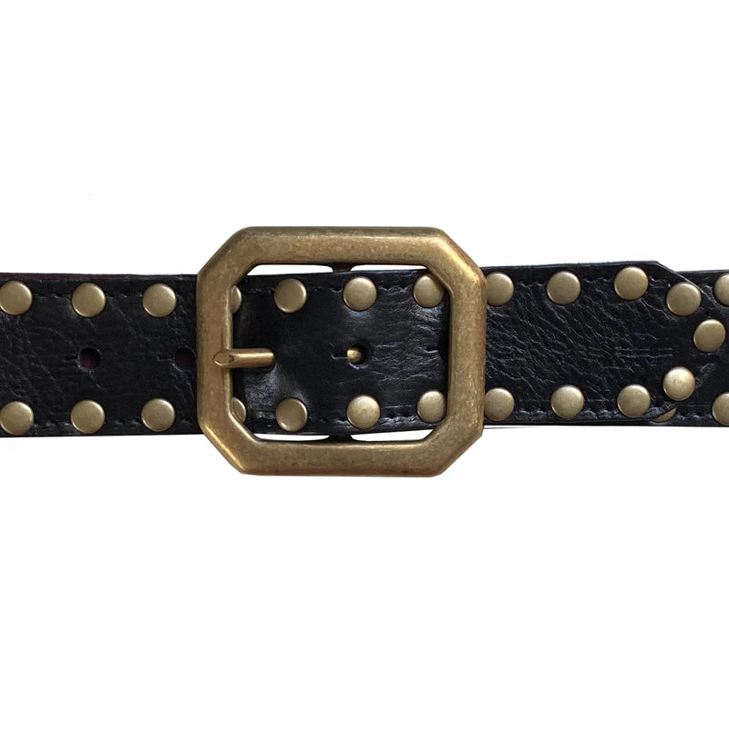 Kim White Squared Off Buckle - Black