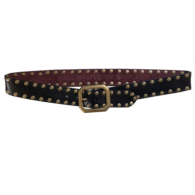 Kim White Squared Off Buckle - Black