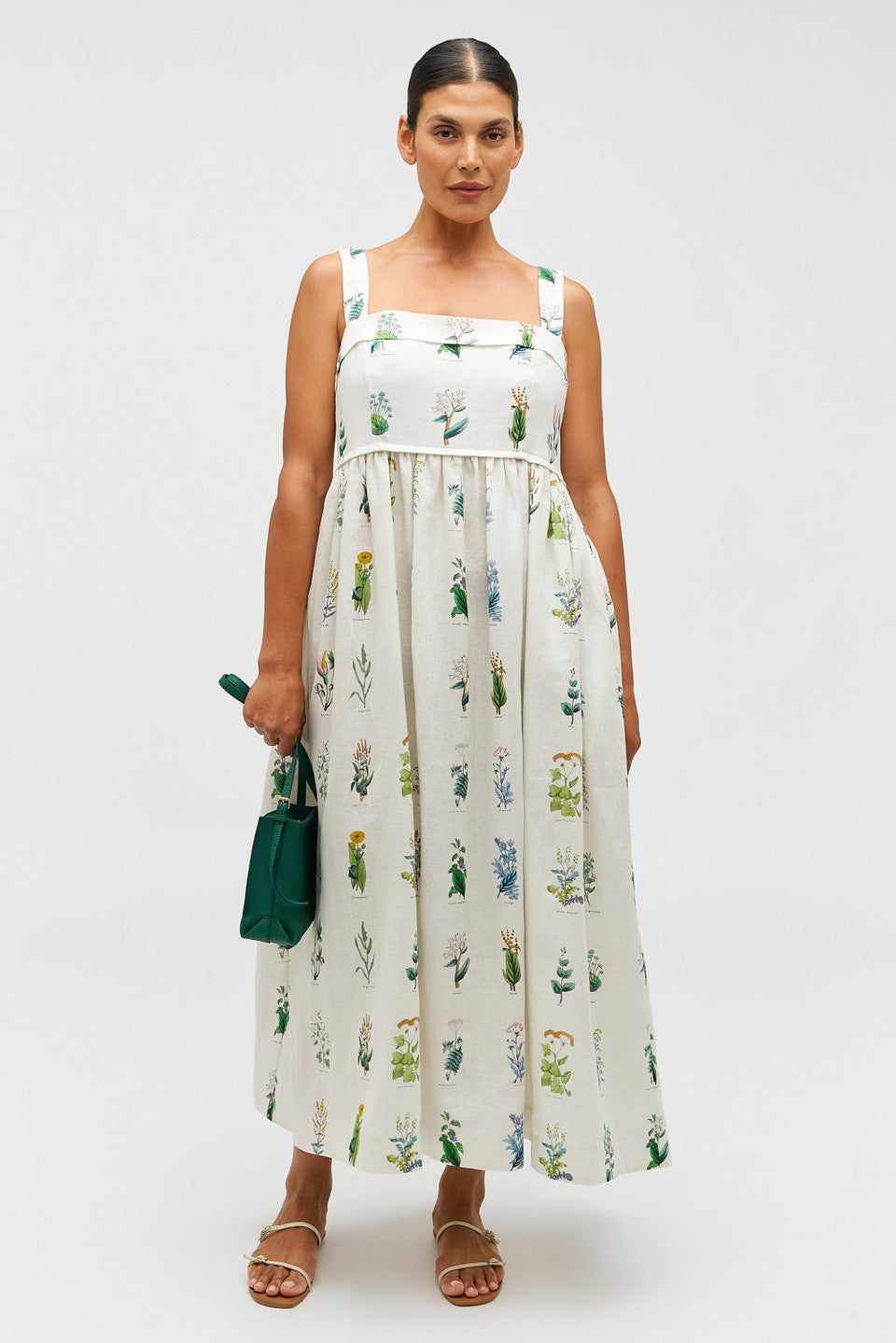 Oroton Greenhouse Floral Sundress - Mist