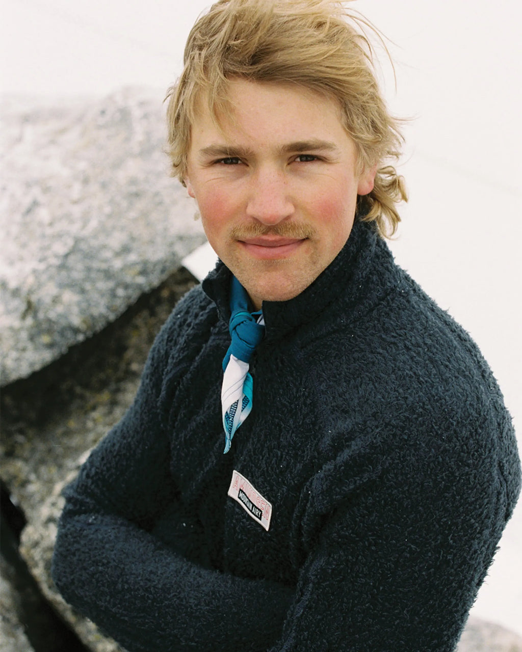 Amundsen Mountain Airy Fleece Half Zip Mens  - Anthracite Navy