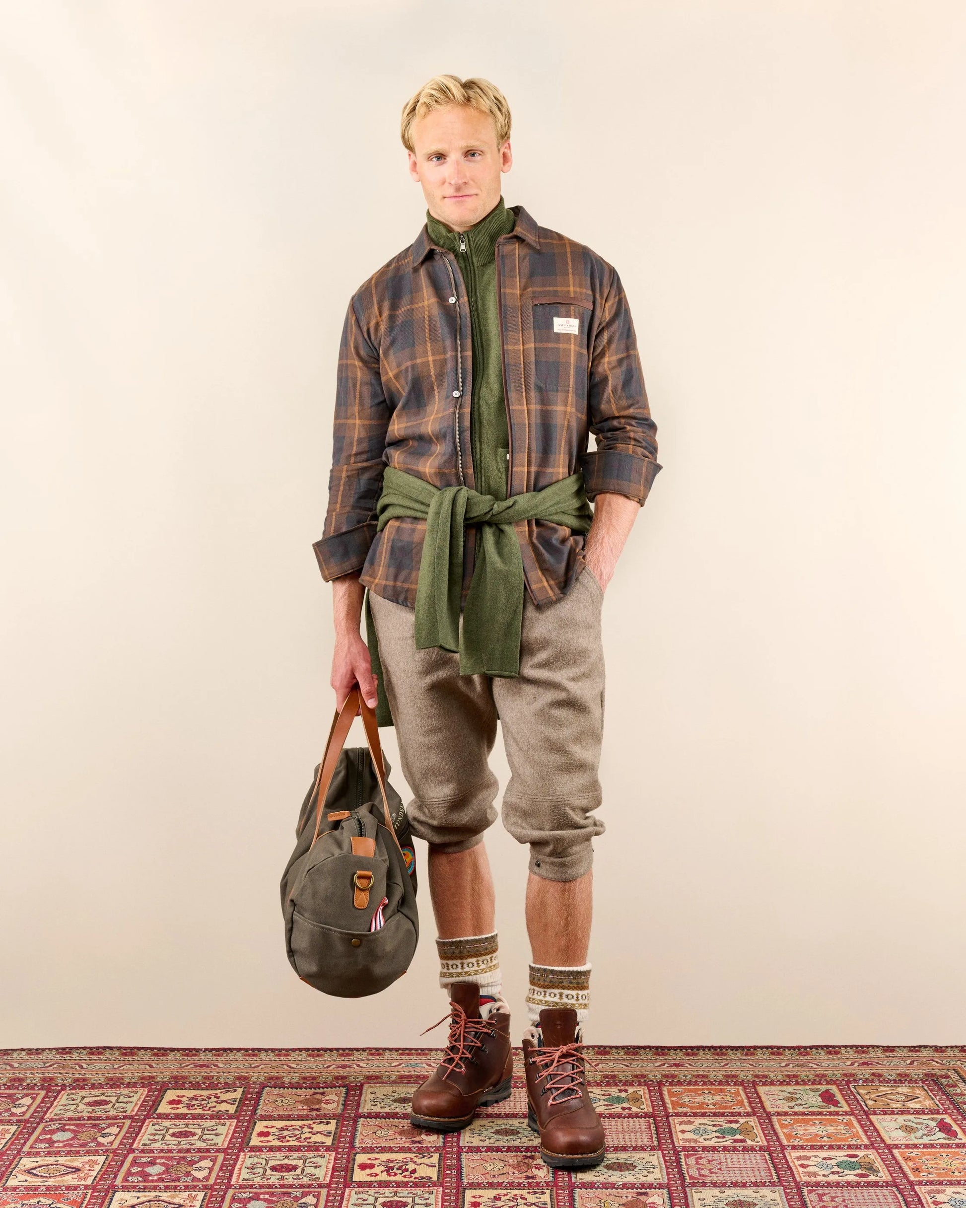 Amundsen Skauen Field Shirt- Hunter Brown Checks