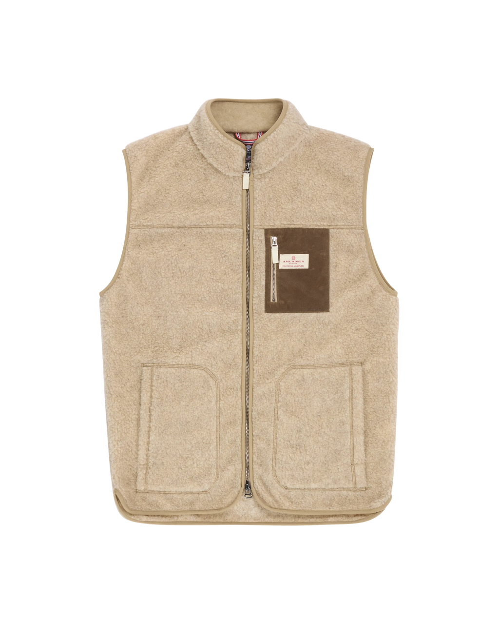 Amundsen Heroes Wool Fleece Vest- Natural