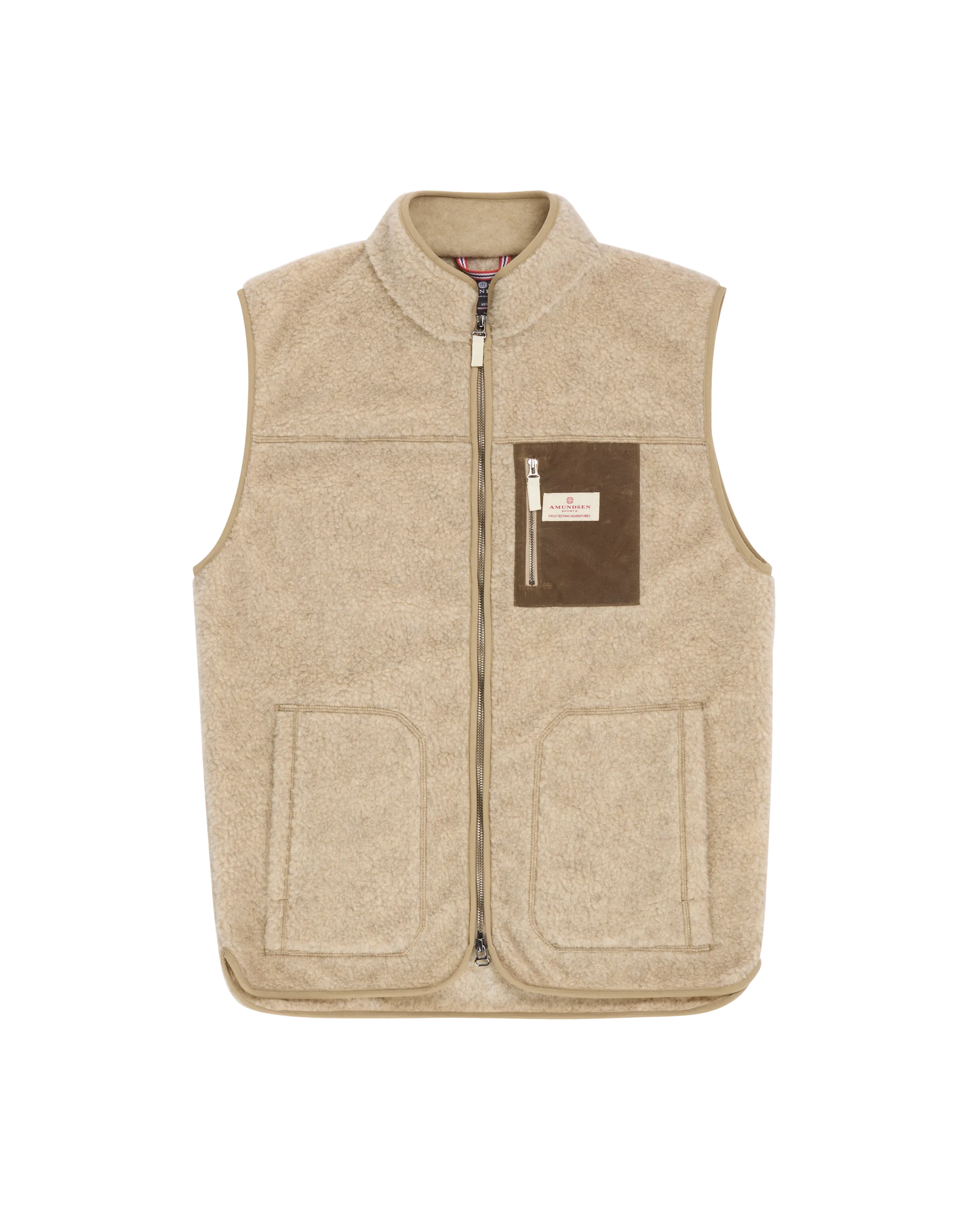 Amundsen Heroes Wool Fleece Vest- Natural