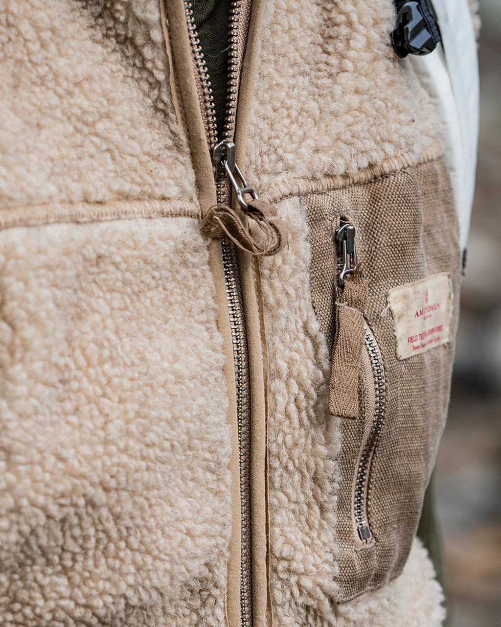 Amundsen Heroes Wool Fleece Vest- Natural