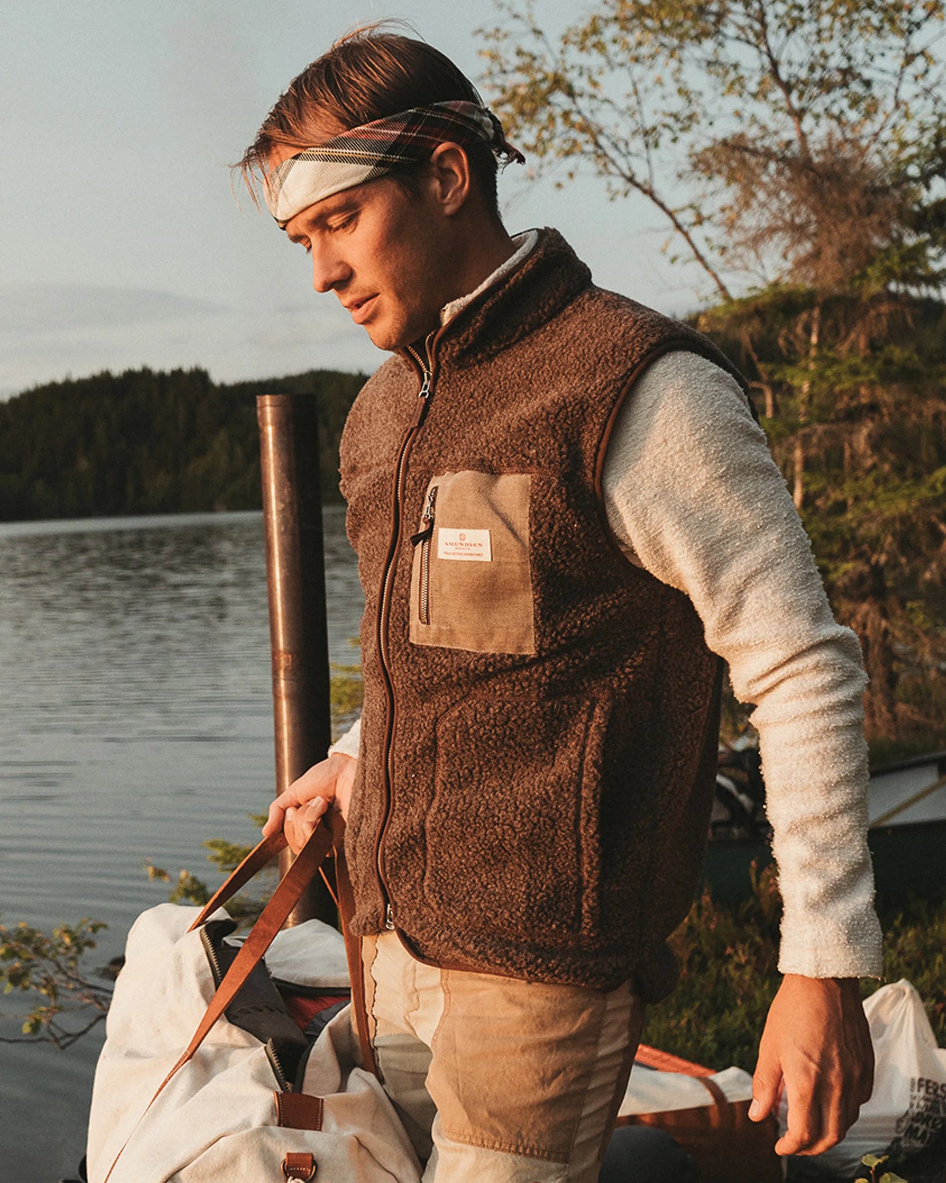 Amundsen Heroes Wool Fleece Vest- Cowboy