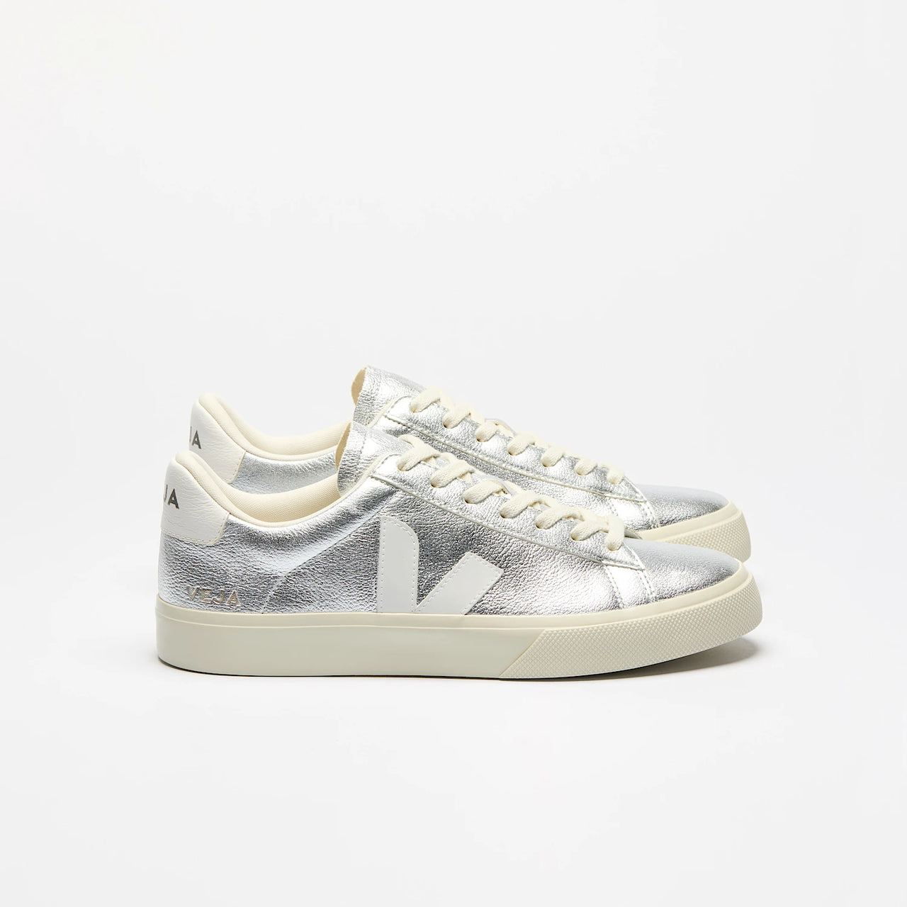 Veja Women's Campo Leather Silver White