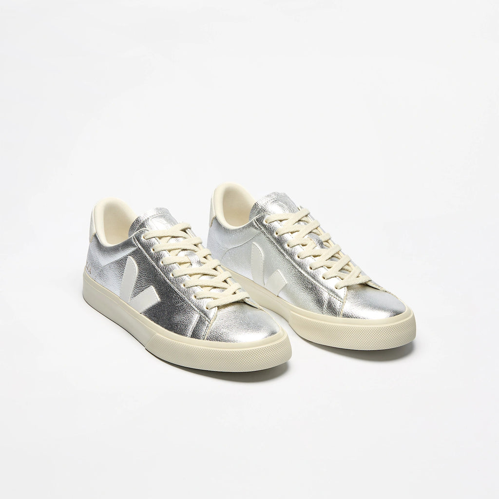 Veja Women's Campo Leather Silver White