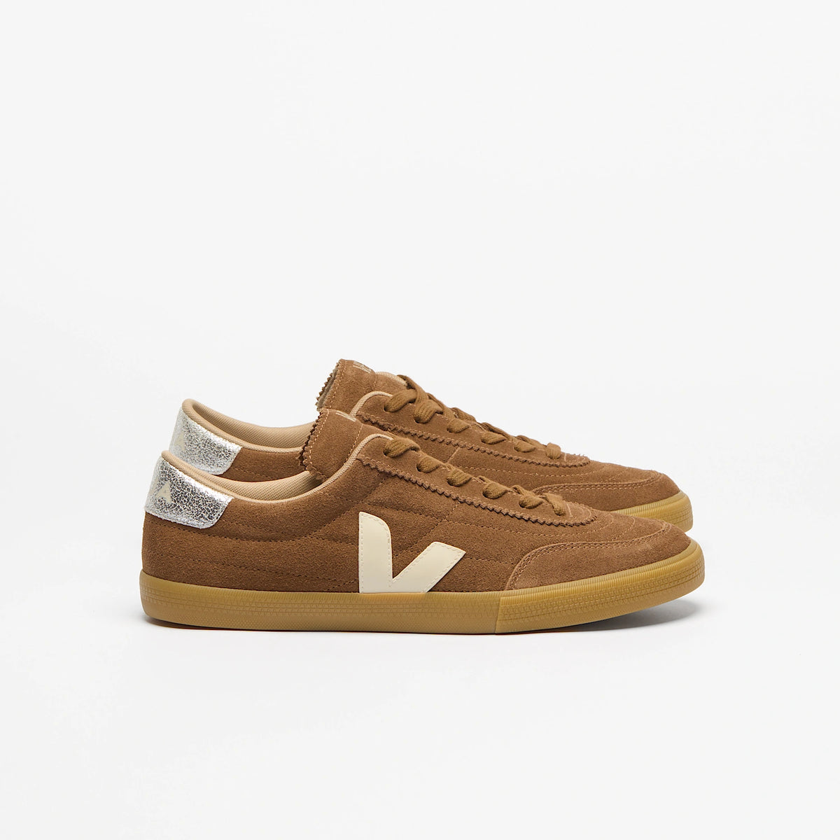 Veja Women's Panenka Suede Brown Pierre Silver